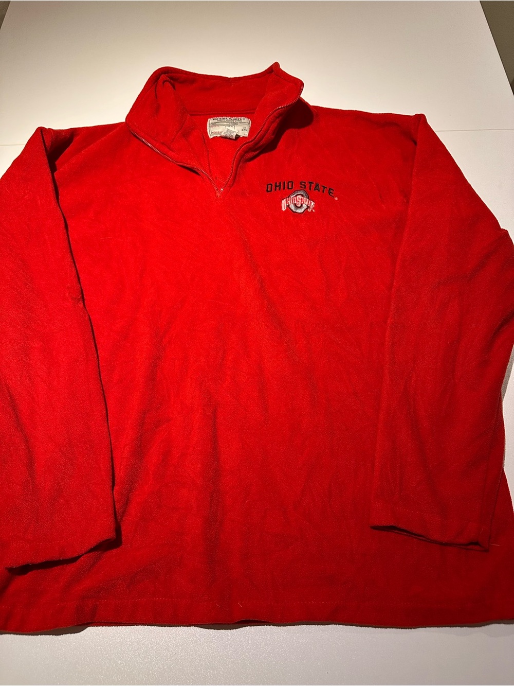 Ohio State Red Half-Zip Fleece Pullover
